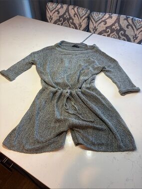Cozy Knit Romper - Heather Gray